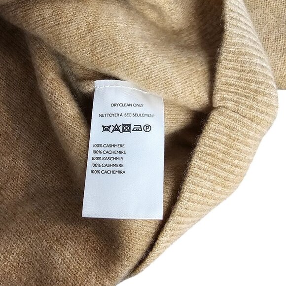 Anthropologie Pilcro The Alani 100% Cashmere Mock-Neck Sweater, Honey, Size XL - Picture 6 of 10